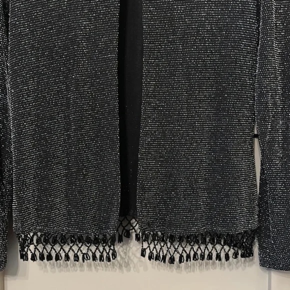 Xscape Beaded Formal Jacket Black Metallic Single Button Size Small - Picture 7 of 12